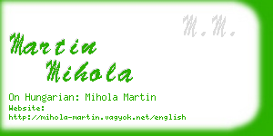 martin mihola business card